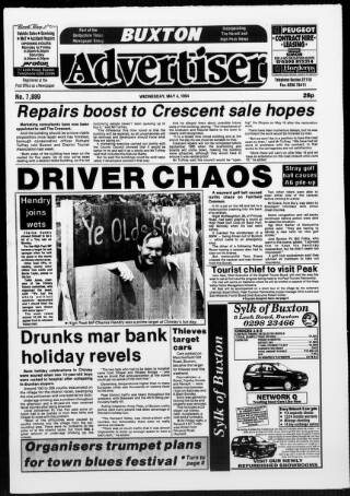 cover page of Buxton Advertiser published on May 4, 1994