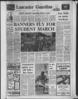 cover page of Lancaster Guardian published on May 2, 1975