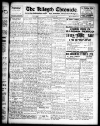 cover page of Kilsyth Chronicle published on February 2, 1940