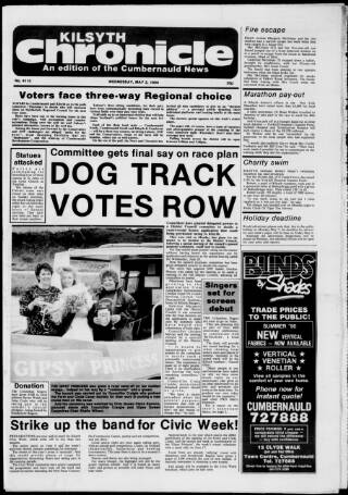 cover page of Kilsyth Chronicle published on May 2, 1990