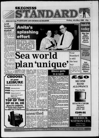 cover page of Skegness Standard published on May 4, 1990