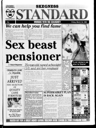 cover page of Skegness Standard published on March 19, 1999