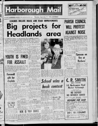 cover page of Market Harborough Advertiser and Midland Mail published on September 17, 1970