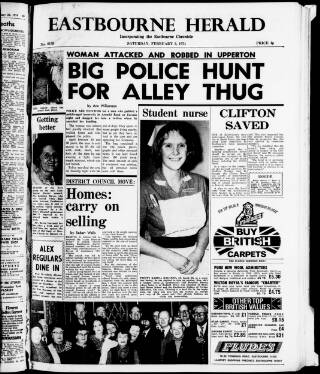 cover page of Eastbourne Herald published on February 2, 1974