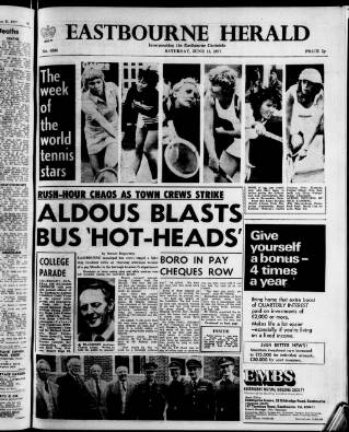cover page of Eastbourne Herald published on June 18, 1977