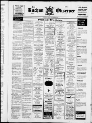 cover page of Buchan Observer and East Aberdeenshire Advertiser published on September 17, 1991