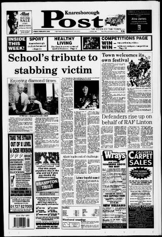 cover page of Knaresborough Post published on February 2, 1996