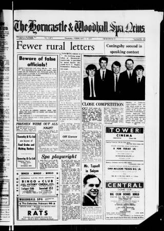 cover page of Horncastle News published on February 2, 1967