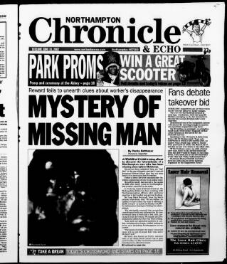 cover page of Northampton Chronicle and Echo published on June 18, 2002