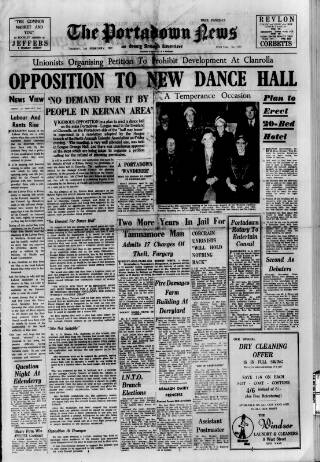 cover page of Portadown News published on February 2, 1962