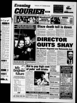 cover page of Halifax Evening Courier published on May 4, 1998