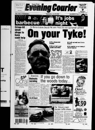 cover page of Halifax Evening Courier published on June 18, 2003