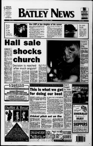 cover page of Batley News published on May 2, 1996