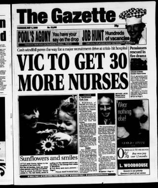 cover page of West Lancashire Evening Gazette published on May 4, 2000