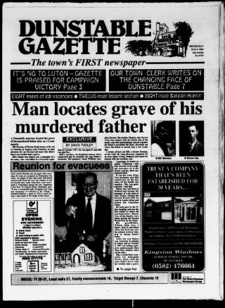 cover page of Dunstable Gazette published on November 2, 1994