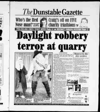 cover page of Dunstable Gazette published on March 19, 2003