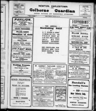 cover page of Newton and Earlestown Guardian published on February 2, 1923