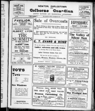 cover page of Newton and Earlestown Guardian published on November 2, 1923