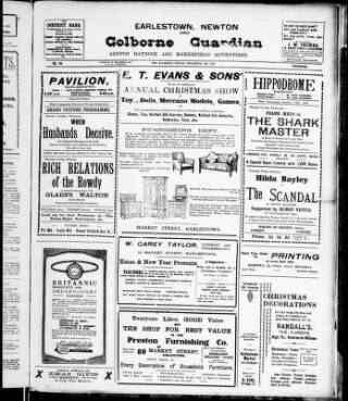 cover page of Newton and Earlestown Guardian published on December 14, 1923
