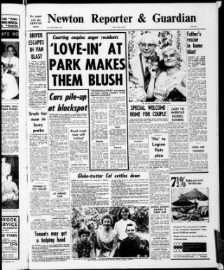 cover page of Newton and Earlestown Guardian published on June 18, 1971