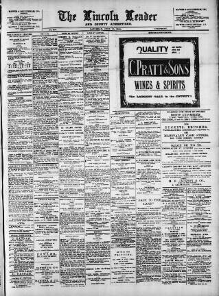 cover page of Lincoln Leader and County Advertiser published on June 18, 1904