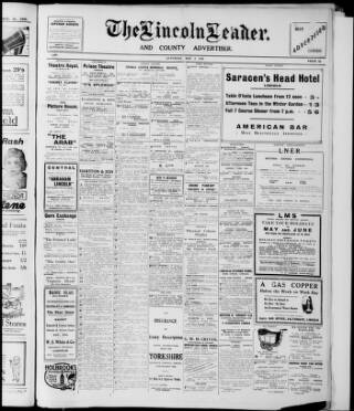 cover page of Lincoln Leader and County Advertiser published on May 2, 1925