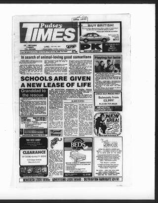 cover page of Pudsey & Stanningley News published on February 2, 1989