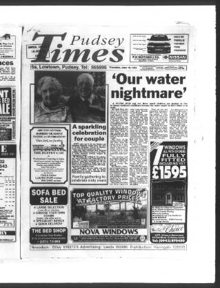 cover page of Pudsey & Stanningley News published on June 18, 1992