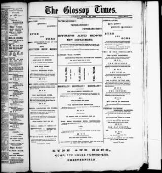 cover page of Glossop Times published on March 19, 1892