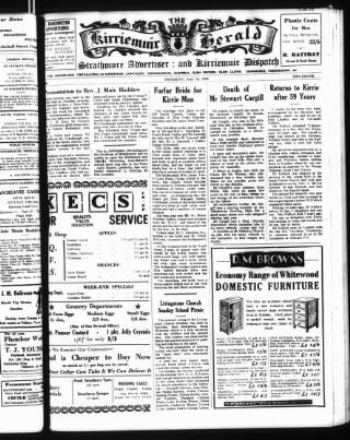 cover page of Kirriemuir Herald published on June 18, 1959