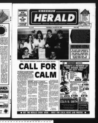 cover page of Kirriemuir Herald published on March 19, 1998