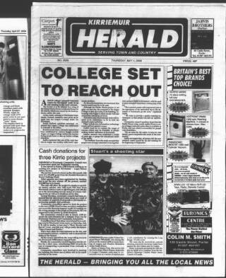 cover page of Kirriemuir Herald published on May 4, 2000
