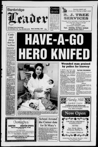 cover page of Banbridge Leader published on May 2, 2001