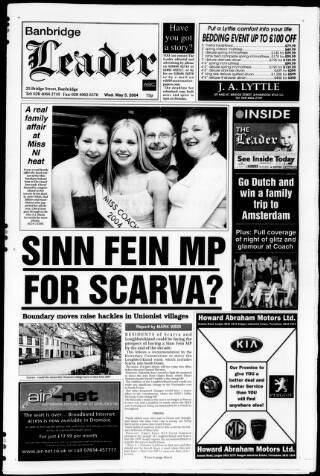 cover page of Banbridge Leader published on May 5, 2004