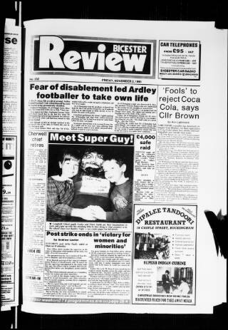 cover page of Bicester Review published on November 2, 1990