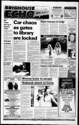cover page of Brighouse Echo published on August 2, 1991