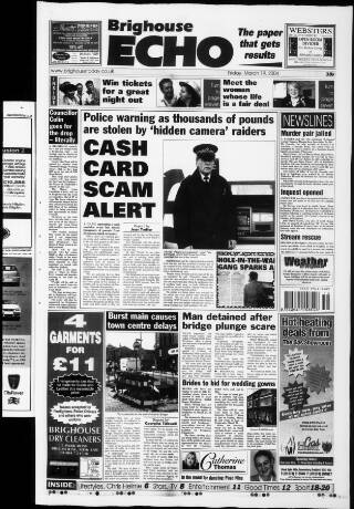 cover page of Brighouse Echo published on March 19, 2004