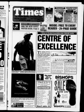 cover page of Coleraine Times published on June 18, 2003