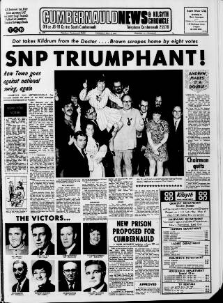 cover page of Cumbernauld News published on May 4, 1972