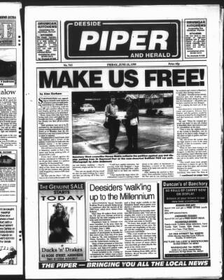 cover page of Deeside Piper published on June 18, 1999