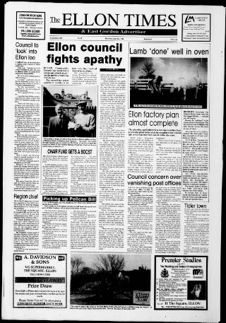 cover page of Ellon Times & East Gordon Advertiser published on May 2, 1991