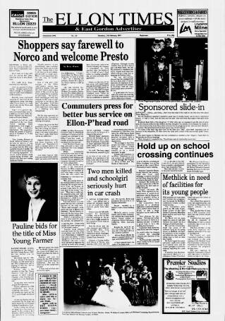 cover page of Ellon Times & East Gordon Advertiser published on February 25, 1993