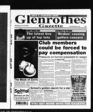 cover page of Glenrothes Gazette published on June 18, 2003