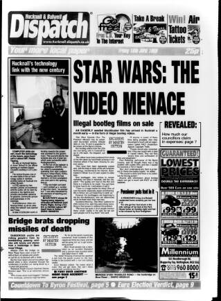 cover page of Hucknall Dispatch published on June 18, 1999