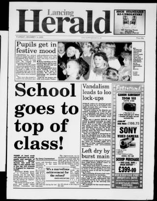 cover page of Lancing Herald published on December 14, 2000