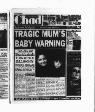 cover page of Mansfield & North Nottinghamshire Chronicle-Advertiser published on June 18, 2003