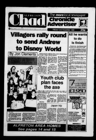 cover page of Chad (Alfreton) published on November 2, 1990