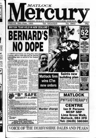 cover page of Matlock Mercury published on June 18, 1993