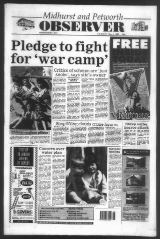 cover page of Midhurst and Petworth Observer published on May 4, 1995