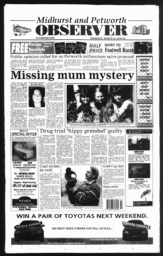 cover page of Midhurst and Petworth Observer published on March 19, 1998